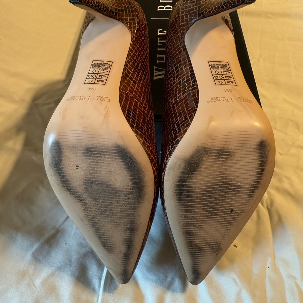 White House Black Market Olivia Whisky Heels, Brown - Size 8 - Picture 4 of 6
